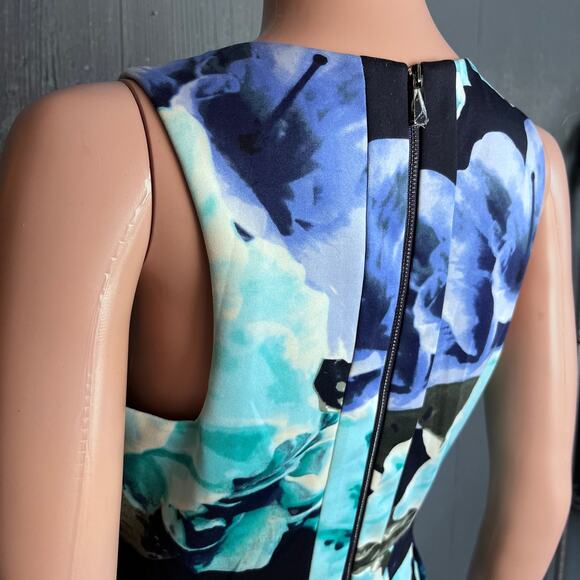 Vince Camuto Fit And Flare Dress 6 Sleeveless Floral Career Summer Resort Wear - Picture 4 of 6